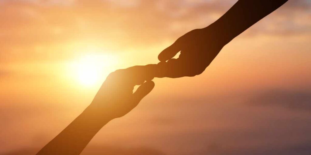 Linking hands