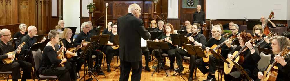 Conductor and Mandolin Orchestra performing in Melbourne